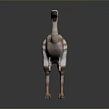 3D Rendered Dinosaur Model With Blue Crested Head And Striped Body Standing On Dark Background
