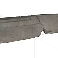 Ancient Stone And Wood Carved Architectural Elements With Broken Inscription Letters