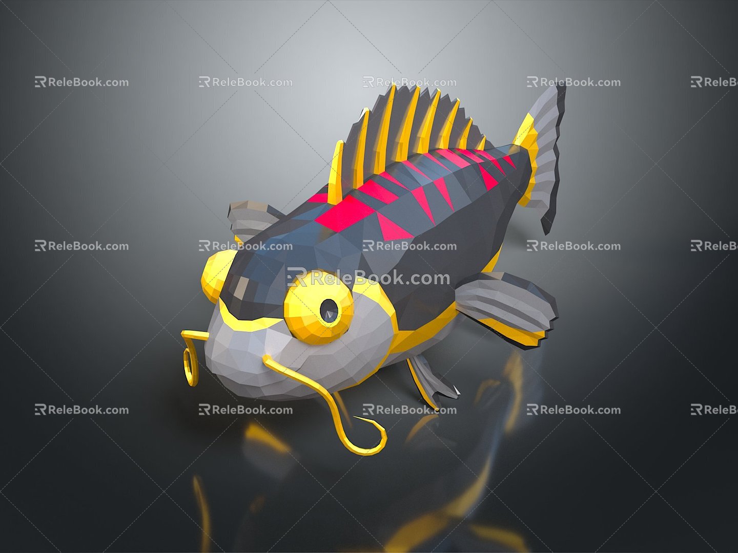 Cold Water Fish Goldfish Gold Grass Gold Cold Water Parrot Koi Double Tailed Gold Red Hat Lanshou Longjing 3d model