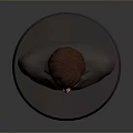 Realistic 3D Male Character Head Portrait Wearing Suit With Base Stand