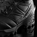 Black Winter Boots With Faux Fur Collar Lace Up Design Non Slip Sole