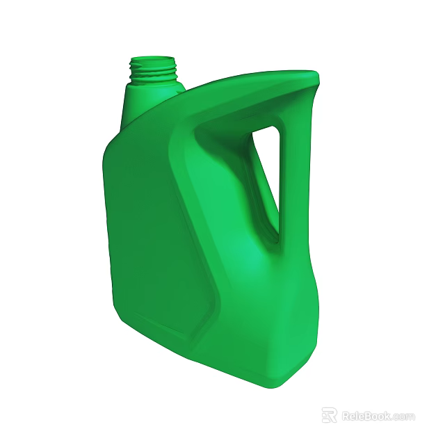 Green Plastic Oil Container Design With Handle And Screw Top 3d model