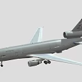 Gray Passenger Aircraft With Wing Mounted Engines And Tail Logo Design Features 3d model