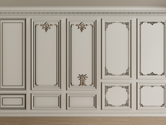 French Gypsum Line Gypsum Line Carved Line Wall Panel 3d model