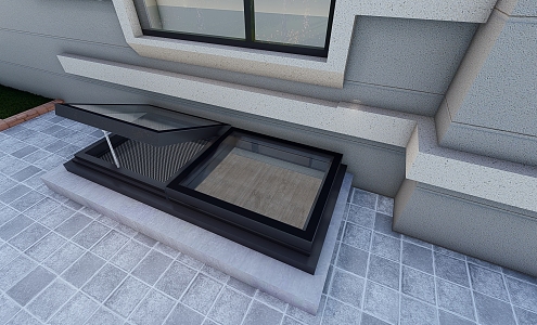 Skylight hanging over the lighting well 3d model