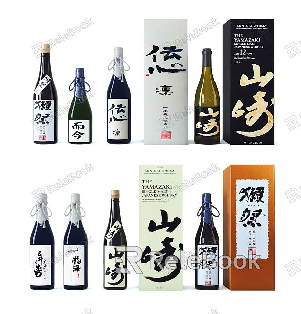 Japanese sake sake combo model