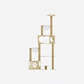Wooden Cat Tree with Multiple Platforms Cozy Condo and Play Areas for Pet Living