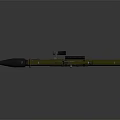 Detailed Yellow Military Rocket Launcher Weapon With Scope And Metal Structure