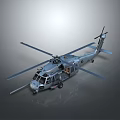 Detailed 3D Rendering of Aerospace Helicopter with Rotor Blades for Space Missions