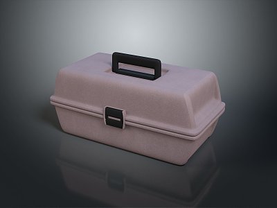 Toolbox tin box iron box plastic box container realistic 3d model