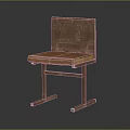 Vintage Wooden Chair Design With Carved Backrest And Solid Seat Frame