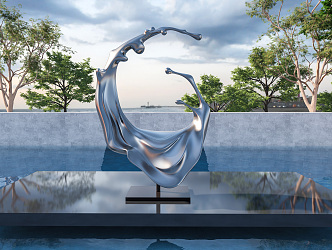 Modern Sculpture Art Installation Art Sculpture 3d model