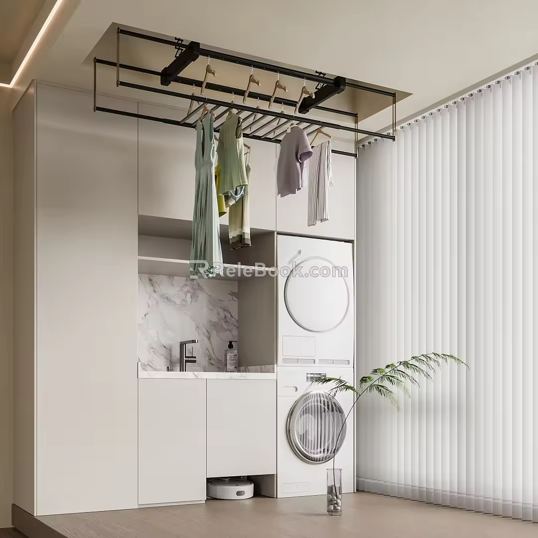 Drying rack lifting drying rack remote control clothes drying electric drying rack drying rack clothes 3d model