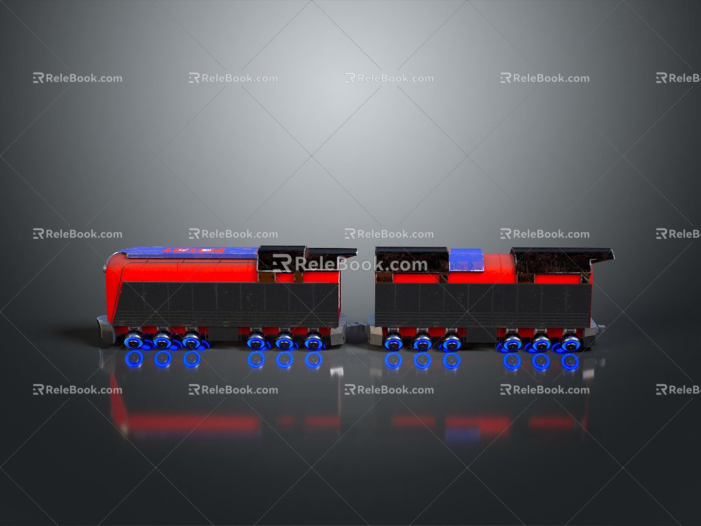 vintage train steam train train carriage locomotive head steam car carriage train modern vehicle 3d model