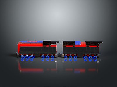 vintage train steam train carriage locomotive head steam carriage train modern vehicle 3d model