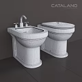 Modern White Ceramic Bathtub Design With Chrome Faucet And Smooth Surface