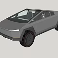 Modern Pickup Truck With Open Bed Large Wheels And Sleek Exterior Design