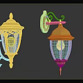 Elegant Classical Brass Wall Lamps With Glass Shade And Wall Mounted Design