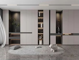 Modern Bookcase Decorative Cabinet 3d model