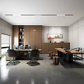 Bright Modern Minimalist Corporate Reception Area With Comfortable Waiting Lounge And Brand Logo Wall