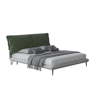 Modern Double Bed 3d model