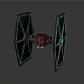 TIE Fighter Model With Angular Wings For Space Aeronautics