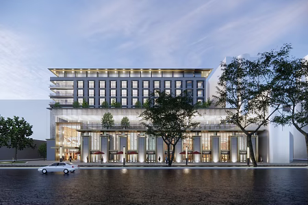Hotel Building 3d model