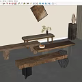 Quiet Bench 3d model