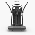 Black Multi functional Gym Fitness Equipment With Sturdy Frame Adjustable Handles And Pedal