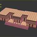 Classical Style Public Library Building With Stone Steps Columns And Tiled Roof Front Entrance Design