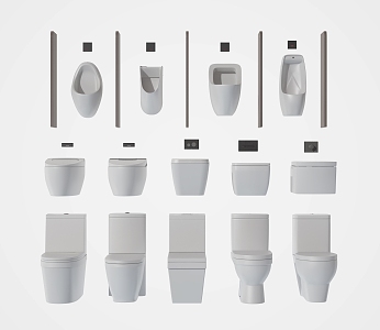 Modern Toilet Urinal Slot Urinal Smart Toilet 3d model