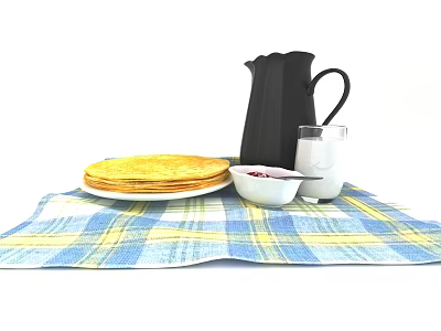 Modern Food Decorations 3d model Modern Food Decorations 3d model