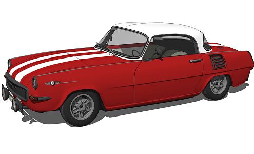 Hyundai Classic Car sports car 3d model