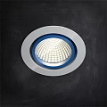 Modern Recessed Downlight Spotlight With Silver Metal Frame And White Grille