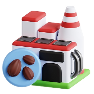 Modern Coffee Making Machine Cartoon Machine 3d model