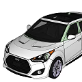 White Modern Sporty Car With Black Roof Sleek Body And Alloy Wheels