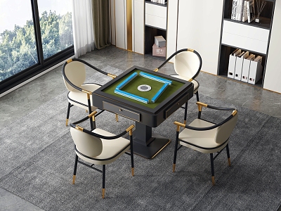 Mahjong Table Entertainment Room Mahjong Room 3d model