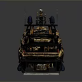 Luxury Black And Gold Decorative Yacht With MAYA Name And Elegant Details