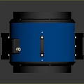 Black Computer Cooling Fan With Blue Component And Sturdy Stand Design Structure