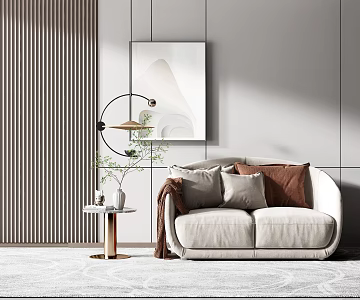 Modern double sofa 3d model