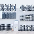 Different Retractable Security Gates With Metal Construction And Modern Styles