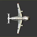White Fighter Jet With Twin Propellers Red Wingtips And Black Yellow Tail Markings