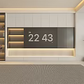 Modern TV Wall Design with White and Dark Cabinets LED Lighting and Decorative Shelves