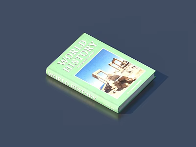 World History Book by George Stephens Featuring Ancient Ruins Cover 3d model