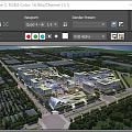 Modern Urban Campus Aerial View Planning With Green Roofs And Integrated Buildings