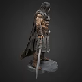 Hand-held character man hand-held barbarian game character cartoon character cartoon man stylized low face number low model simple model film and television level super realistic 3d model