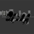 Industrial Equipment Featuring Metal Pipes And Mechanical Structure Components