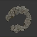 Natural Stone Curved Circular Structure For Rustic Garden Landscape Decorative Path Edge