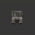 Vintage Weathered Food Truck With Rustic Exterior Chipped Paint And Metal Windows
