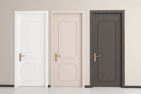 Jane's bedroom door swing door 3d model